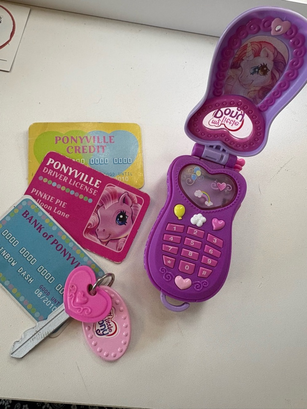 My Little Pony Purple and Pink Flip Phone Playset with Cards Ring-a-Pony!